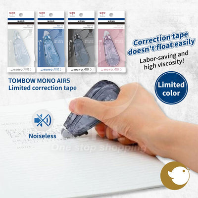Tombow CAX5C MONO AIR Ultra-Effortless Limited Edition Limited Colors Correction Tape Replacement Core Correction Tape Refill Small Quiet High Viscosity
