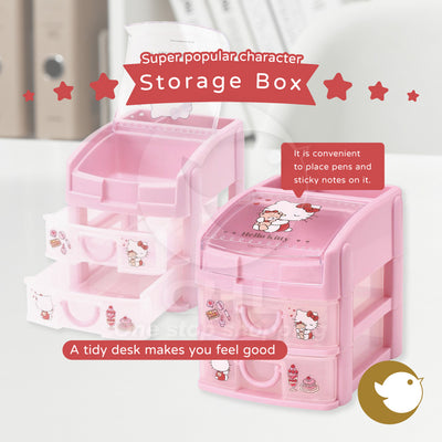 Sanrio super popular character desktop storage box co-branded Hello Kitty small items placed desktop tidy
