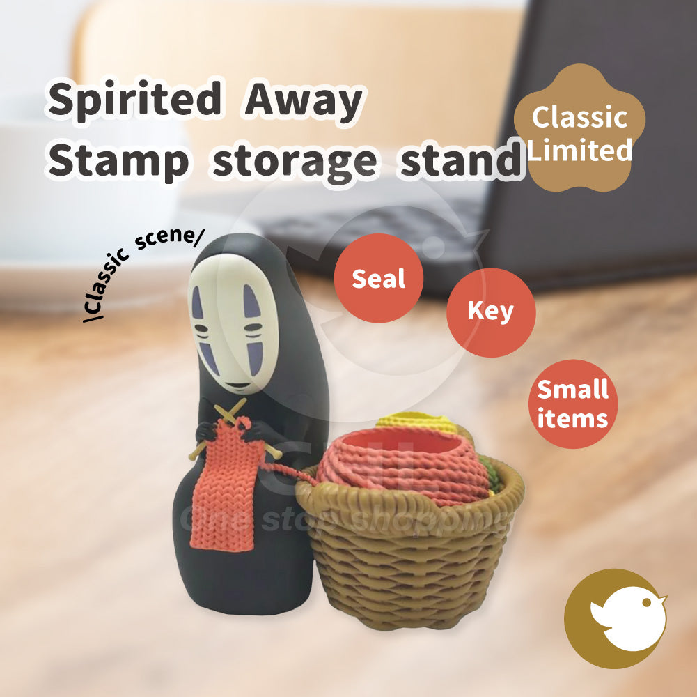 Japanese Spirited Away Kaonashi Stamp Storage Stand Key Small Item Storage Classic Scene Reproduction Doll