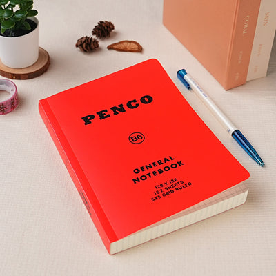 HIGHTIDE penco soft PP notebook red yellow B5 grid diary notepad writing notebook painting life record