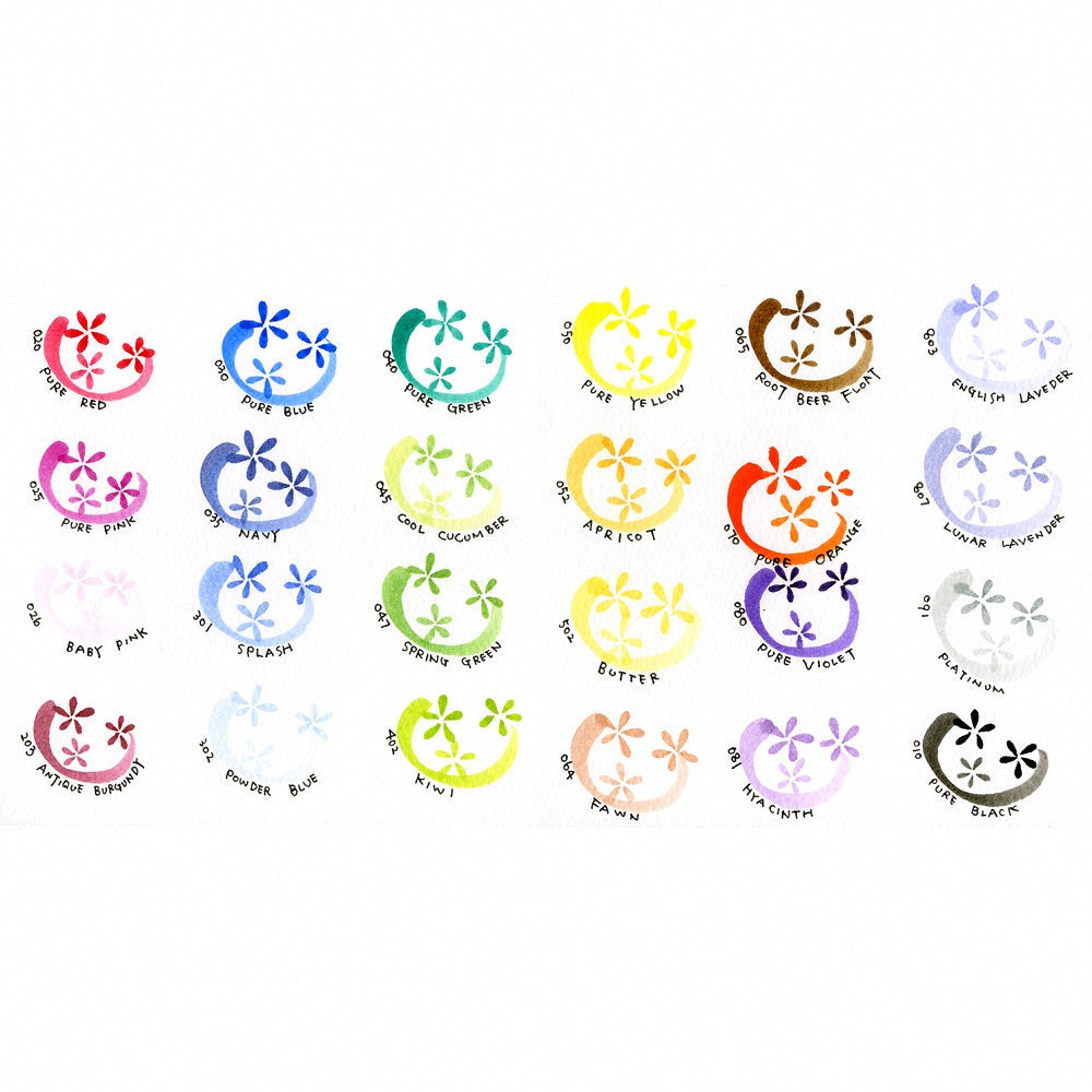 علامة كوريتاك ذات رأس مزدوج الرؤوس ذات الستة ألوان مجموعة ألوان زاهية مجموعة ألوان الباستيل