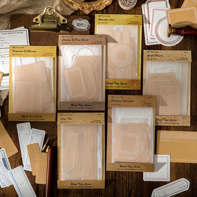 Mo·card Blank Time Series Note Sticker Pack Simple Retro Label Sticker Notebook Notes