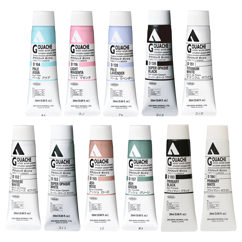 Holbein Acryla Gouache Paint Tubes Lot outlet of 18