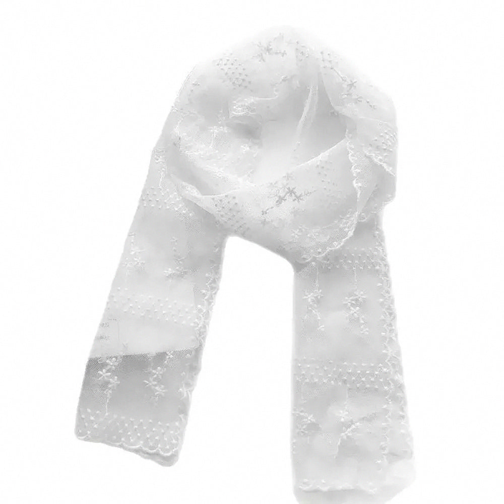 Lace Bow & Velvet Necklace | Black & White All-Match | Elegant Lace Scarf Style Choker