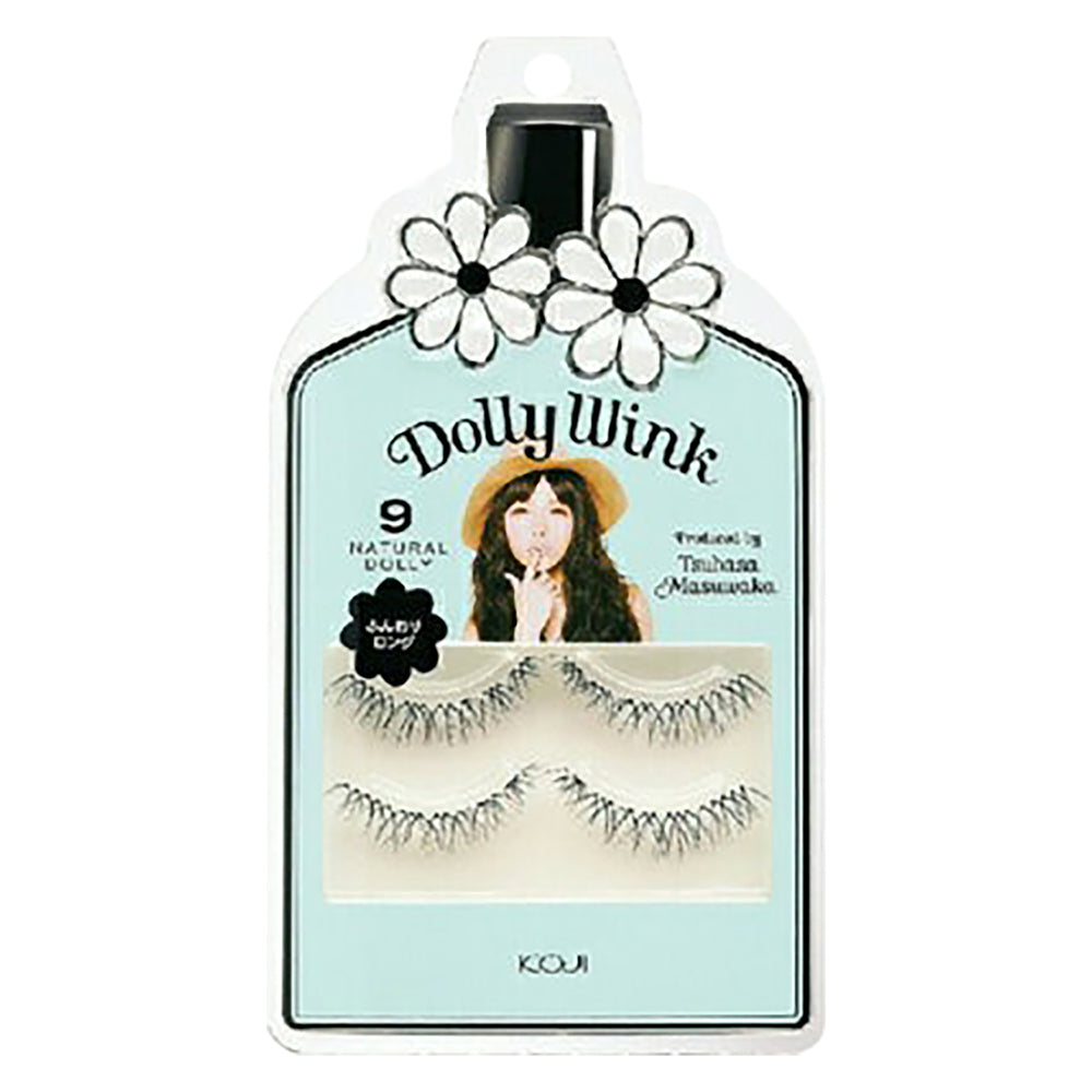 Dolly Wink Japanese False Eyelashes | 5 Styles Natural Volume, Light Brown, Invisible Band for Asian Eyes