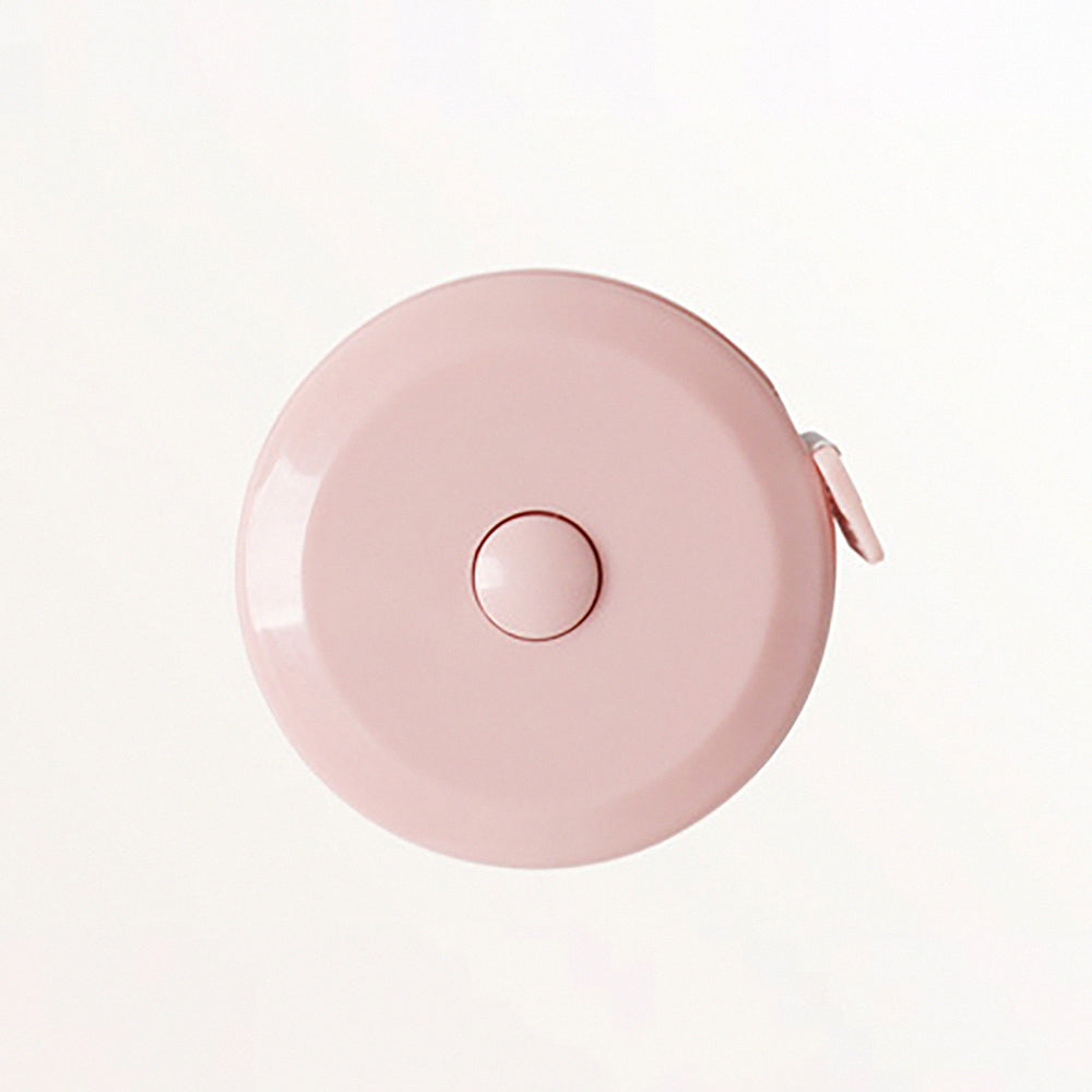 Retractable leather tape measure Plastic tape measure 1.5 meters for measuring clothes Mini tape measure Morandi color waist measurement double-sided Non-toxic plastic Can be bent at will Small and cute