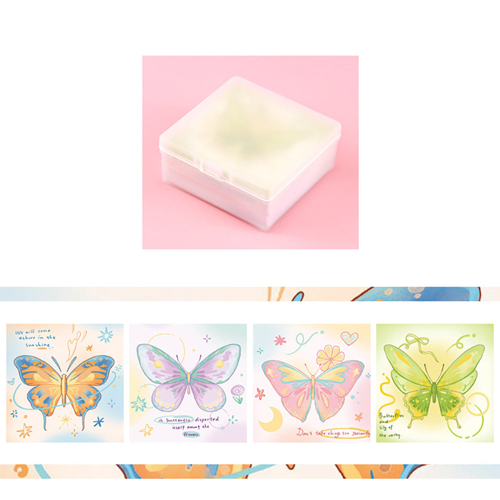 Tomato jam girl material book 1 style contains a variety of materials, mixed materials, special paper, collage, suitable for notebooks, texture, decoration, student, office, memo, Butterfly