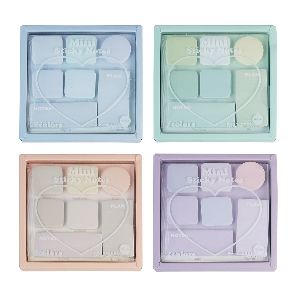 RosyPosy Eyeshadow Palette Sticky Notes - Pastel Colour Office