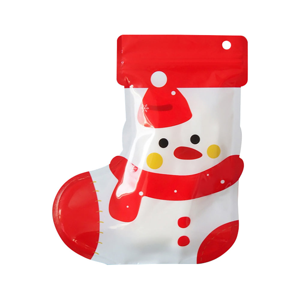 Cute portable snack gift bag with various styles: reindeer, elk, ice crystal, Merry Christmas, Santa Claus, snowman, socks, handbag, bear, rabbit, packaging