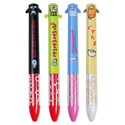 Sakamoto x sanrio mimi 0.7mm pena telinga pena dua warna tinta hitam melodi pom pom purin bintang kembar kecil kuromi