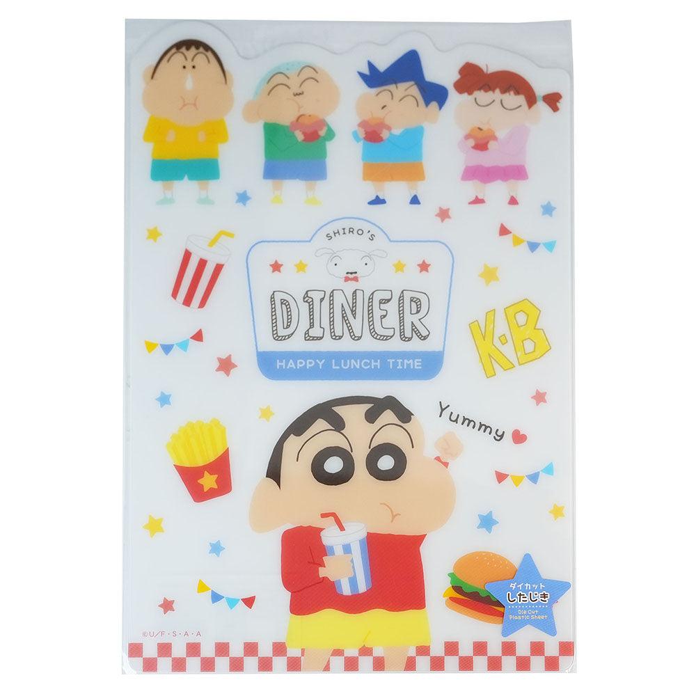 T'S FACTORY Crayon Shin-chan pad purple green yellow red school supplies children's stationery