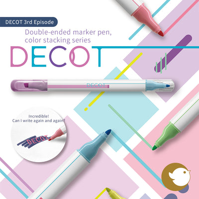 Sun-star DECOT double-ended marker color-changing pen highlighter pen Japanese stationery office study student notes