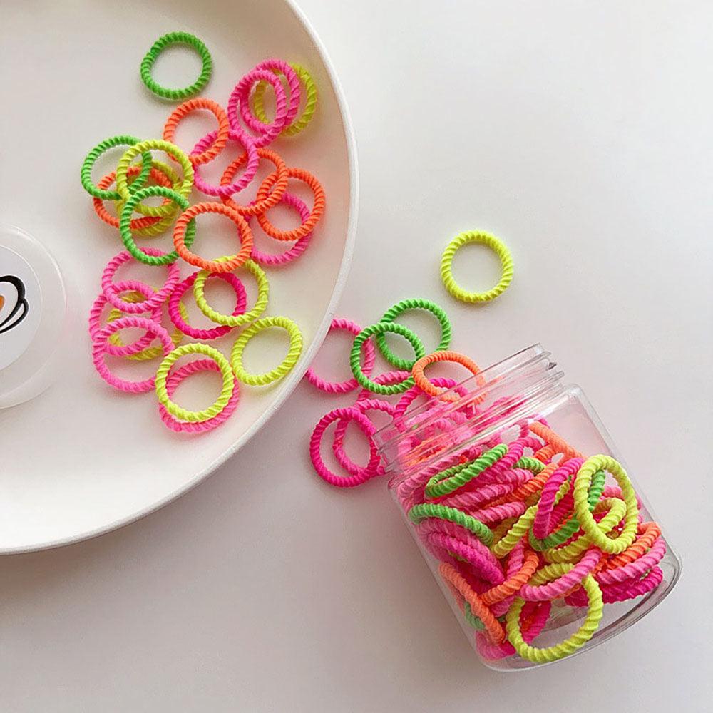 Good elasticity, no hair damage, young children, soft hair, suitable for hair rings, braiding, styling, colorful macarons, threaded lace, towel rings - CHL-STORE