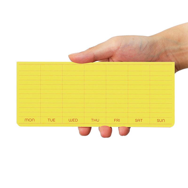 HIGHTIDE penco weekly calendar sticky notes yellow learning office stationery STA-CN170-YE - CHL-STORE