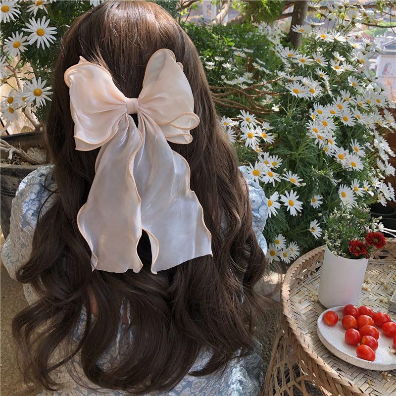 Mermaid Thin Glitter Big Bow Knot Temperament Top Clip Hair Accessories Beauty Salon Fashion Accessories Designated Items for Net Beauty Small Things for Life - CHL-STORE