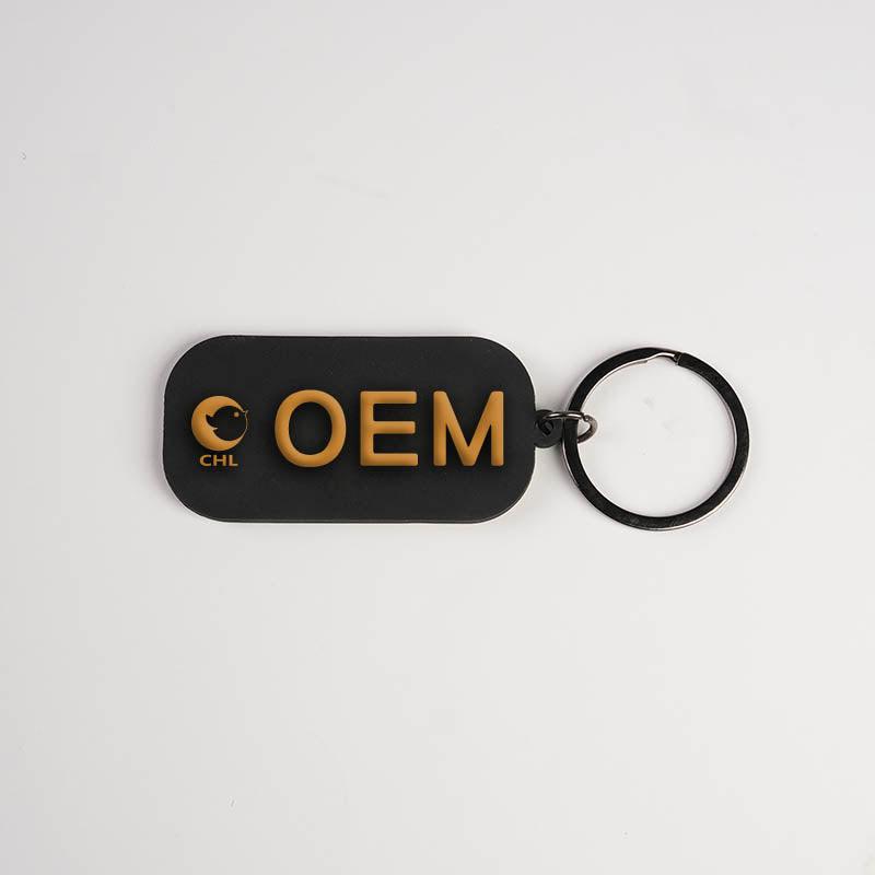 OEM keychain soft 2D/3D rubber PVC key chain Custom made cartoon logo keyring - CHL-STORE