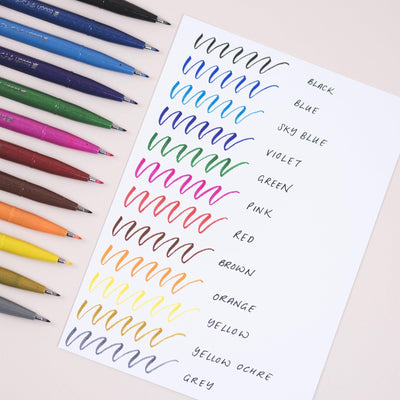 Pentel Touch Pepch Up de 6 colores Group 12 Color NUEVO Color Soft Pintura suave Pen Pen Pintura de lápiz SES15C