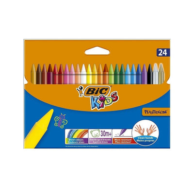 (Pre-Order) BIC Big kids Wax Crayon 24 colors BKCRY24E - CHL-STORE