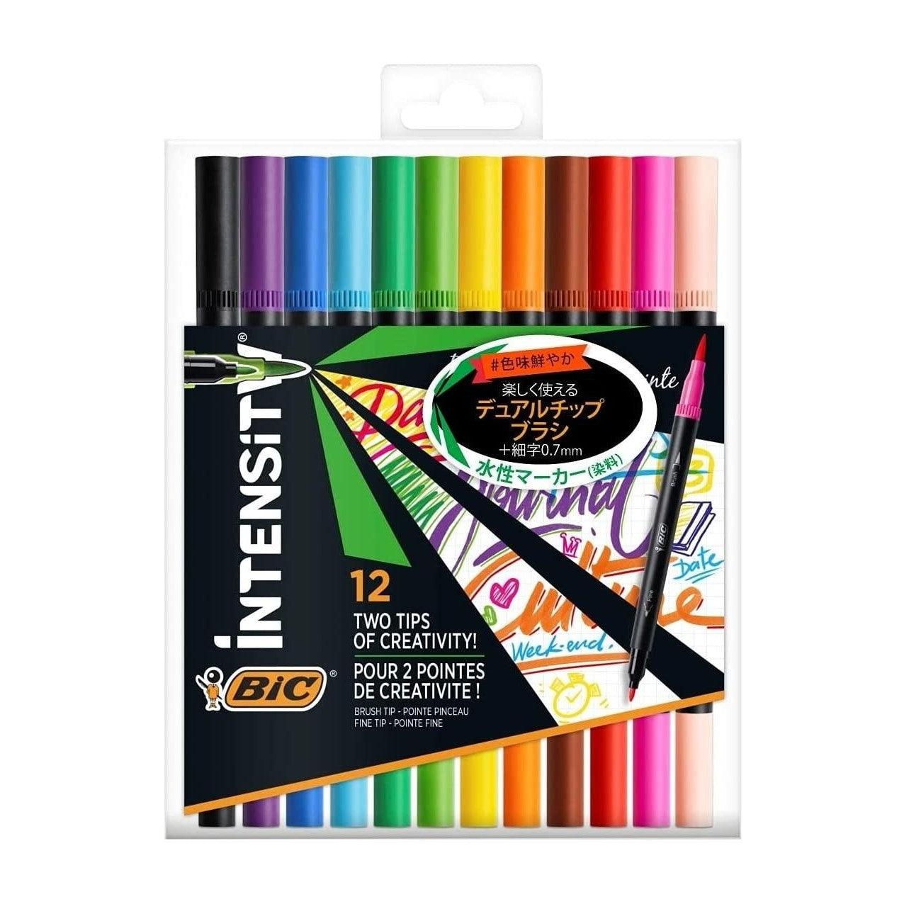 Pre-Order) BIC Intensity Dual Chip Markers 0.7mm Water-based pen  ITS-DUTCMPK12 BIC – CHL-STORE