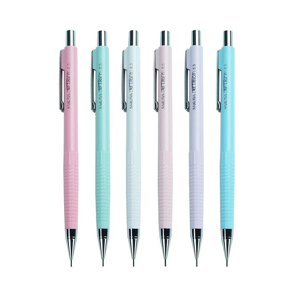 Sakura Vintage Colored Mechanical Pencils - 0.3mm & 0.5mm Options