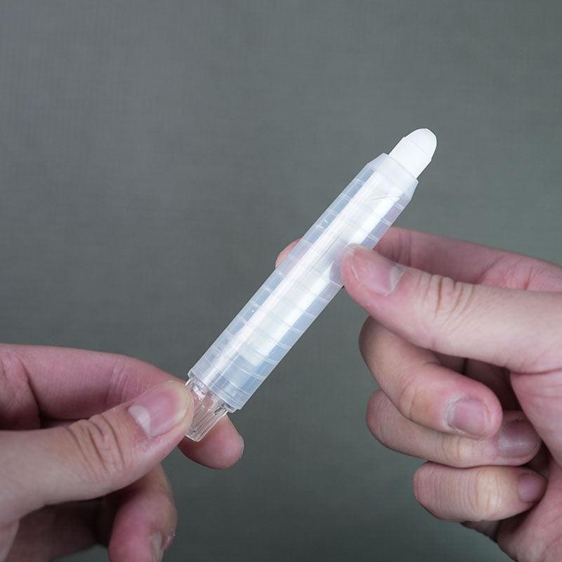 Water-soluble dust-free chalk white color flannel eraser chalk transparent plastic pen cover children's school special office teaching writing - CHL-STORE