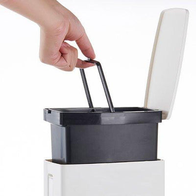 3-in-1 Toilet Brush Multi-function Trash Can Set Hidden White Coffee Narrow Trash Can Design RP-0000014 - CHL-STORE