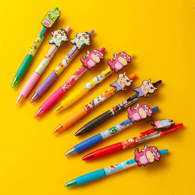 AI PLANNING Crayon Shin-chan 0.7MM Gel Pen Ballpoint Pen 2nd Bullet With Cute Pen Clip Doll - CHL-STORE
