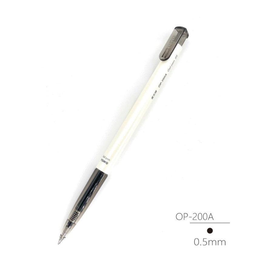 Automatic Gel Pen TOWO Quick Dry Durable Practical Stationery Student Office School 0.5mm OP-200A - CHL-STORE
