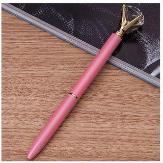 Bullet Type 1.0MM Shiny Diamond Button Crystal Pen Crystal Pen Ballpoint Pen Bullet Type Ballpoint Pen Ballpoint Pen With Transparent Pen Case NP-HTNQI-203 - CHL-STORE