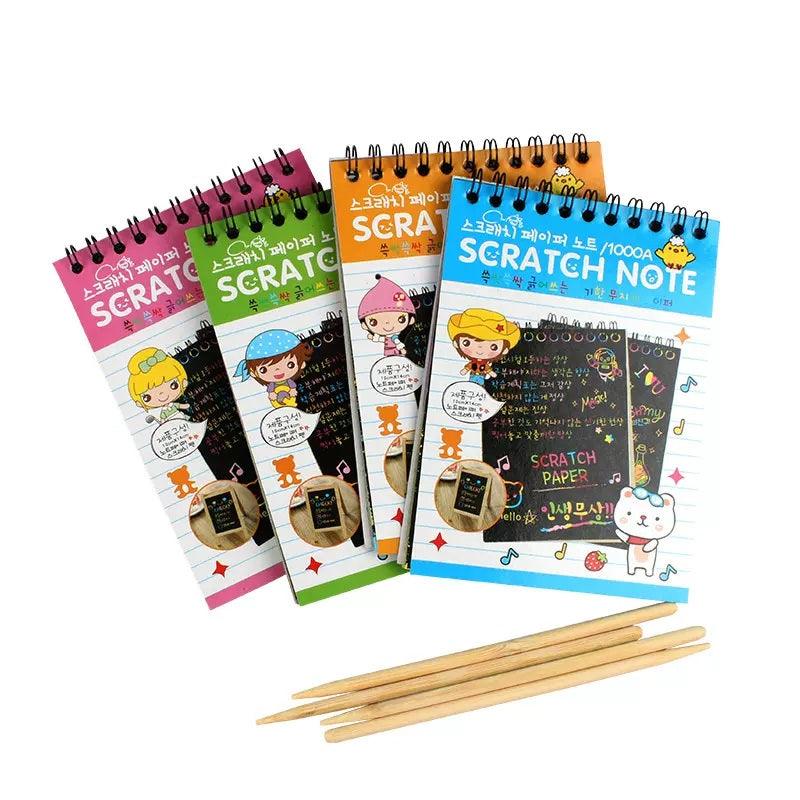 Creative DIY Children's Coil Scratch drawing doodle book NP-030087 - CHL-STORE