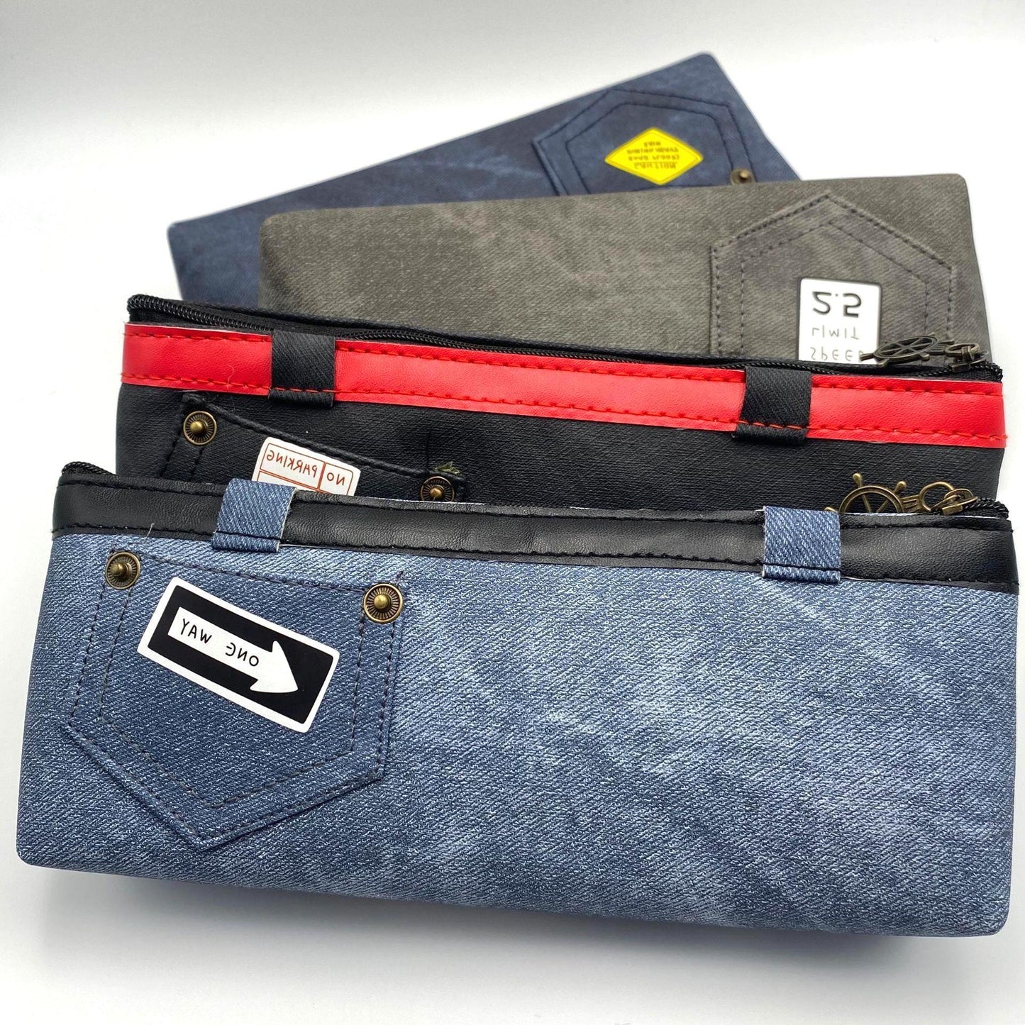 Creative Large Capacity Good Storage Extended Denim Pencil Case Denim Storage Bag Pencil Case Random Shipment - CHL-STORE