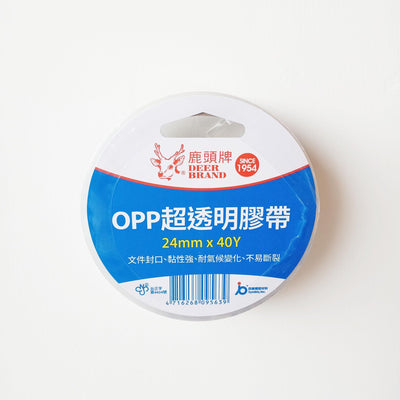 Deer Brand OPP ultra -transparent tape 24mm × 40y PPS7 single volume - CHL-STORE