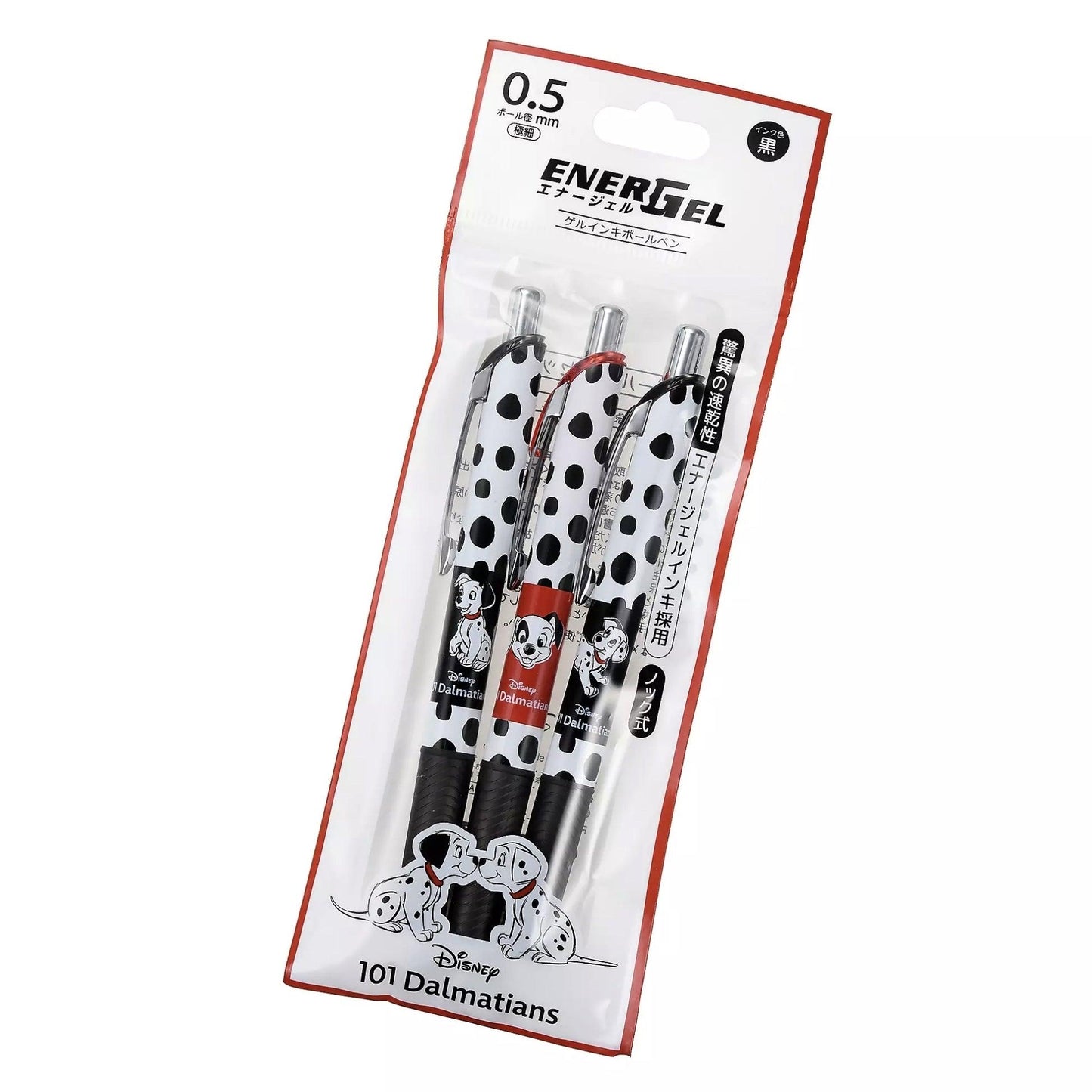 Disneyland 4936313291704 Limited 101 Dalmatians Pentel ENERGEL Gel Pen Black Ink 3 Sets - CHL-STORE