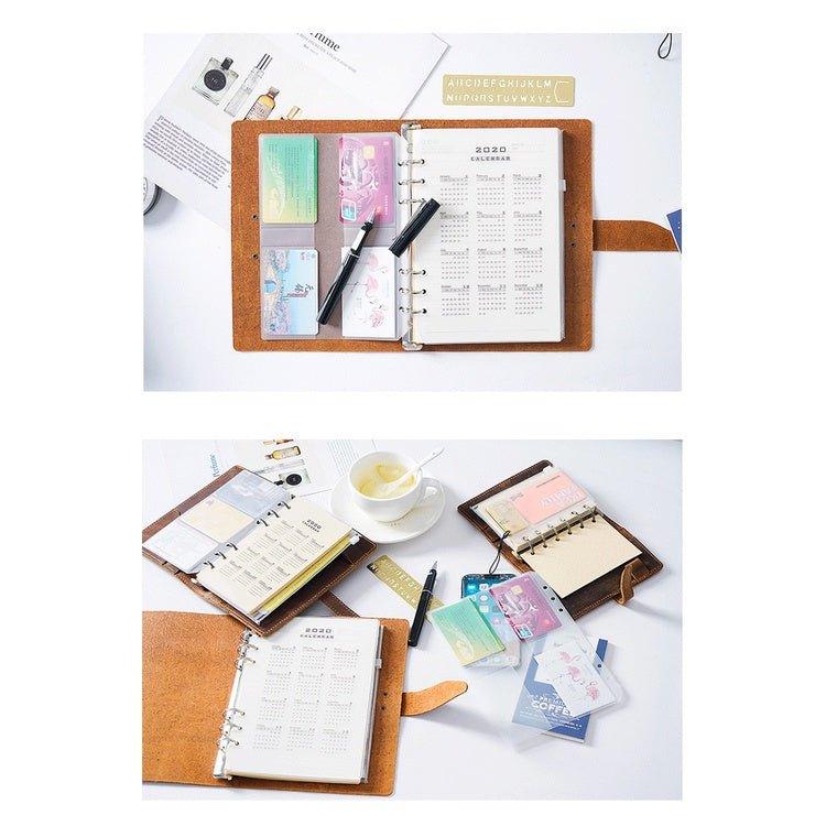 DIY six hole zipper bag PVC storage bag PP frosted A5 A6 NP-020017 - CHL-STORE