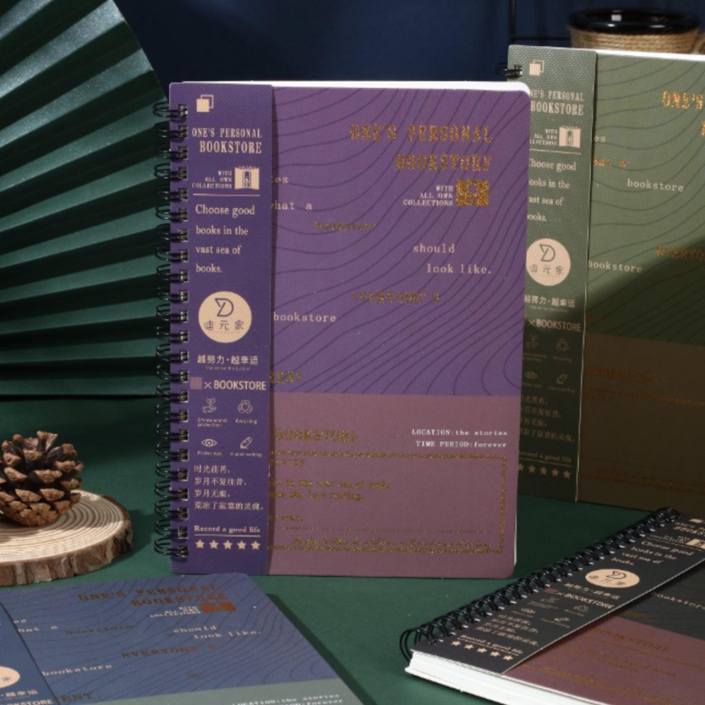 Diyuanjia B5 item series bronzing embossing British retro color notebook coil book random shipment NP-030069 - CHL-STORE