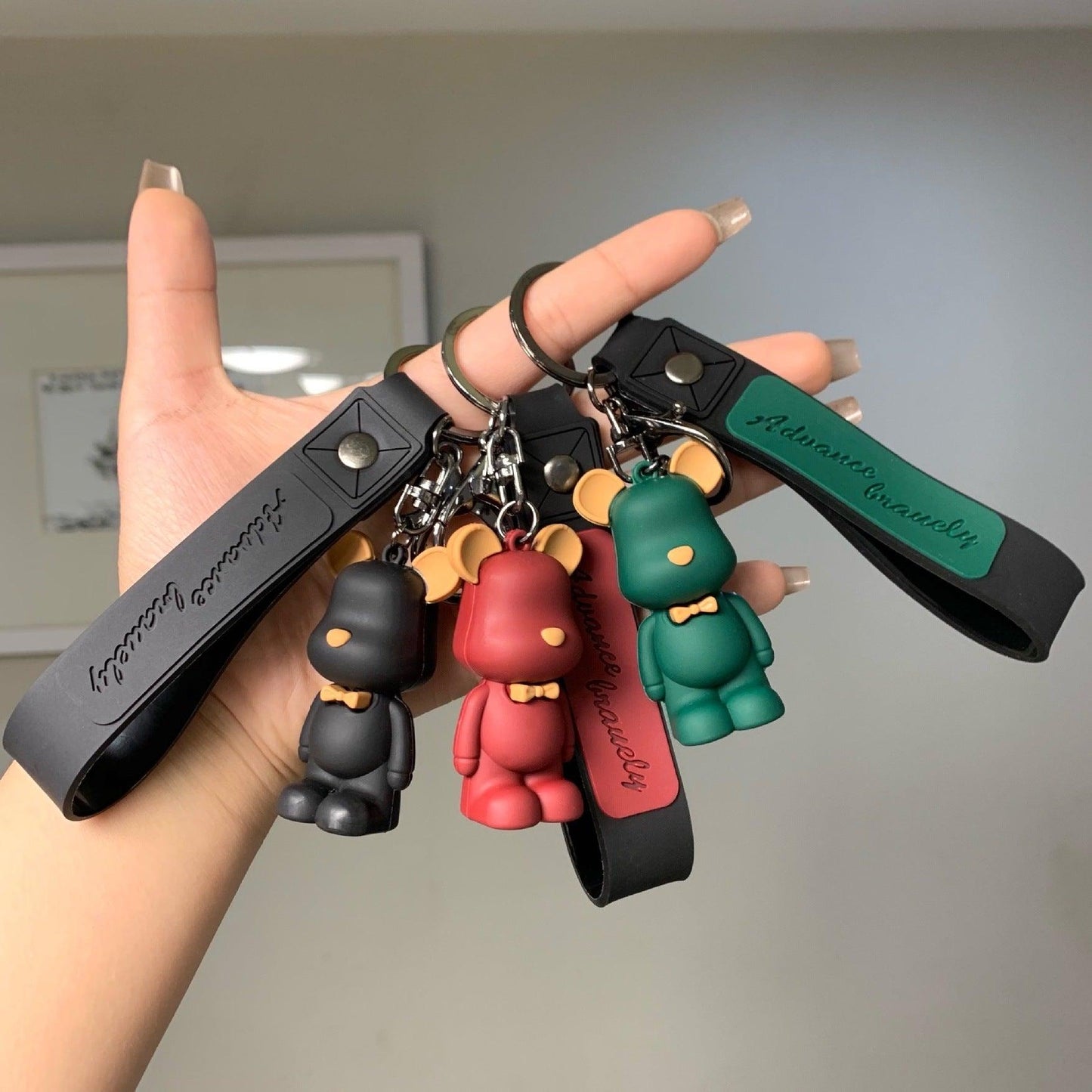 Fashion Nordic Bow Tie Bear Keychain Pendant Charm TO-010017 - CHL-STORE