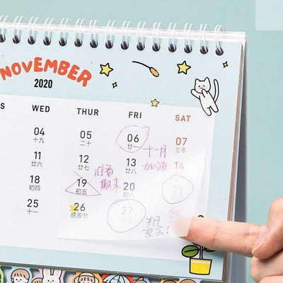 Fir orange grid ins transparent waterproof PET notes transparent notes waterproof notes - CHL-STORE