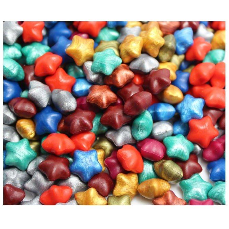 Fire Paint Seal Wax Particles Lucky Star Wax Particles Pentagram Wax Particles Fire Paint Wax Particles Wax Particles Sealing Wax Pearlescent Color 10 Grains In a Bottle NP-H3NQA-902 - CHL-STORE