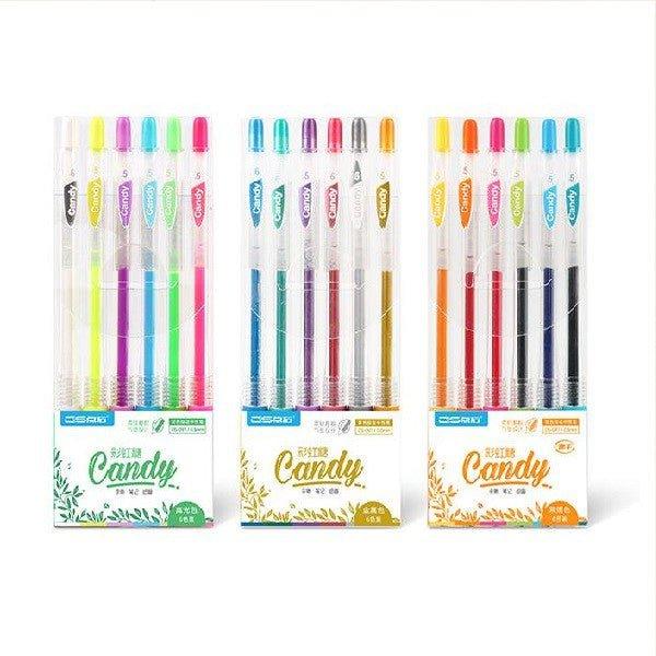 Fluorescent Metallic 0.5mm 0.5mm Oily Quick Dry Pen Six Colors NP-HESQR-206 - CHL-STORE