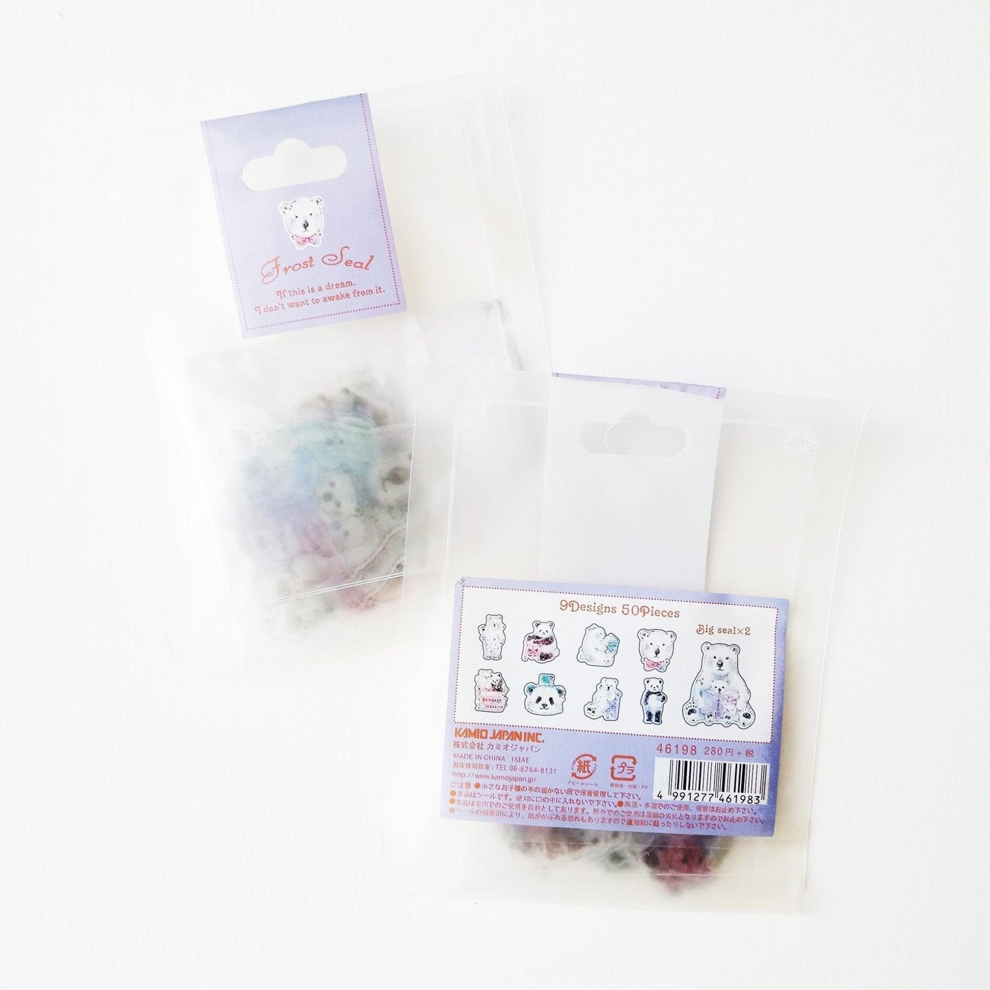 FORST SEAL 2nd sticker pack, panda stickers, polar bear stickers, animal stickers, transparent stickers, decorative stickers, sealing stickers, a total of 9 styles, 50 pieces - CHL-STORE