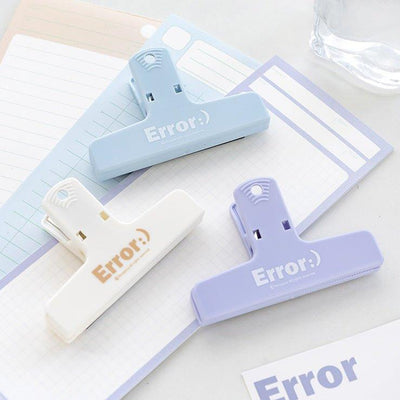 Handbook Bill Clip Cream Magnetic Plastic Clip Error Series Haze Series NP-090024 - CHL-STORE