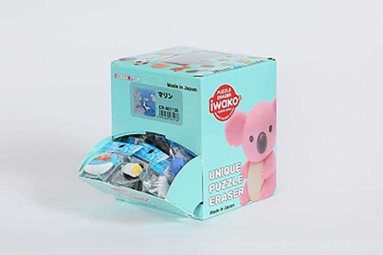 IWAKO ER-961136 marine life series modeling eraser eraser wipe cloth dolphin whale penguin sea lion - CHL-STORE