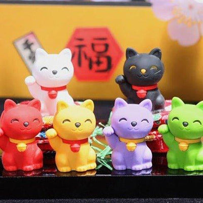 IWAKO ER-MAN001-A Modeling Lucky Cat Good Luck Cat Eraser Wipe 6 Colors Randomly Shipped - CHL-STORE