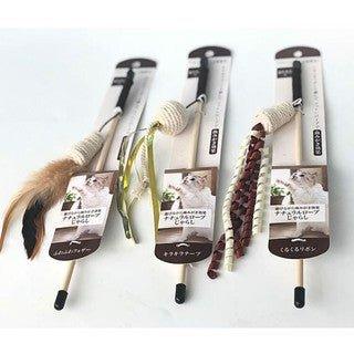 Japan Petio natural feather bright silk cotton rope fishing cat stick cat toy - CHL-STORE