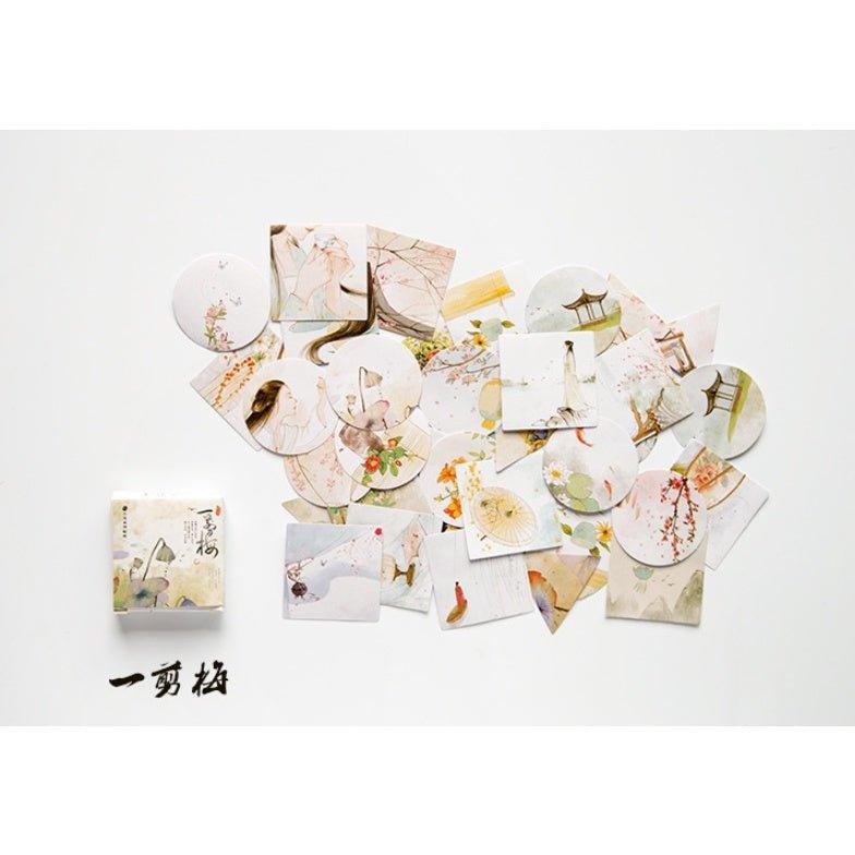 Japanese Original Boxed Pocket Sticker Diary Sticker Zephyr Sealing Sticker Landscape Animal Cartoon Decorative Sticker Boxed Sticker NP-000067 - CHL-STORE