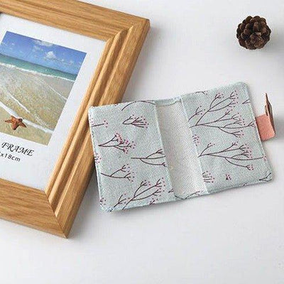 Japanese Pastoral Flowers Business Card Holder Portable Business Card Case Business Card Holder NP-070041 - CHL-STORE