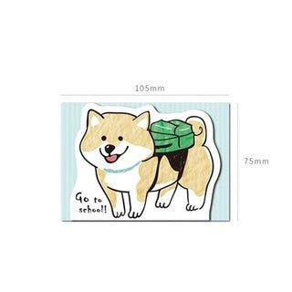 Japanese-style Cute Animal Hand-painted Shiba Inu Notes Note Paper Notes 50 pieces Per Book NP-HEZQI-501 - CHL-STORE