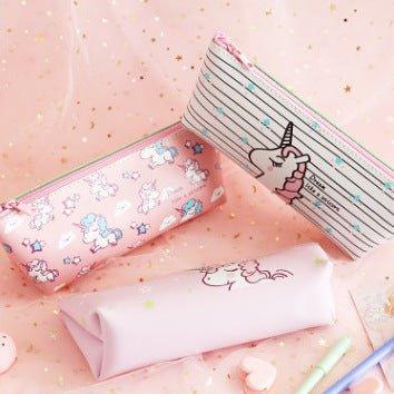 Japanese Style Sweet and Cute Unicorn Pencil Case Girly Style Pencil Case PU Pencil Case NP-020032 - CHL-STORE