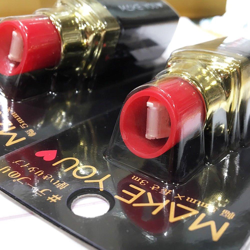 KAMIO 76161 lipstick shape tear-free double-sided adhesive red lipstick creative stationery creative double-sided adhesive - CHL-STORE