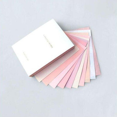 KAMITERIOR pink gradient texture simple B7 note paper card stock message card - CHL-STORE